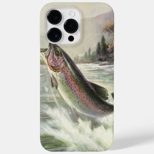 Vintage Rainbow Trout Fisherman Fishing for Fish Case_Mate iPhone 14 Pro Max Case