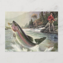 Vintage Fly Fishing Postcards