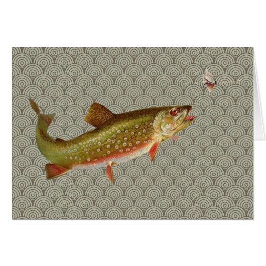 Vintage Rainbow Trout Fly Fishing Cards (Front Horizontal)