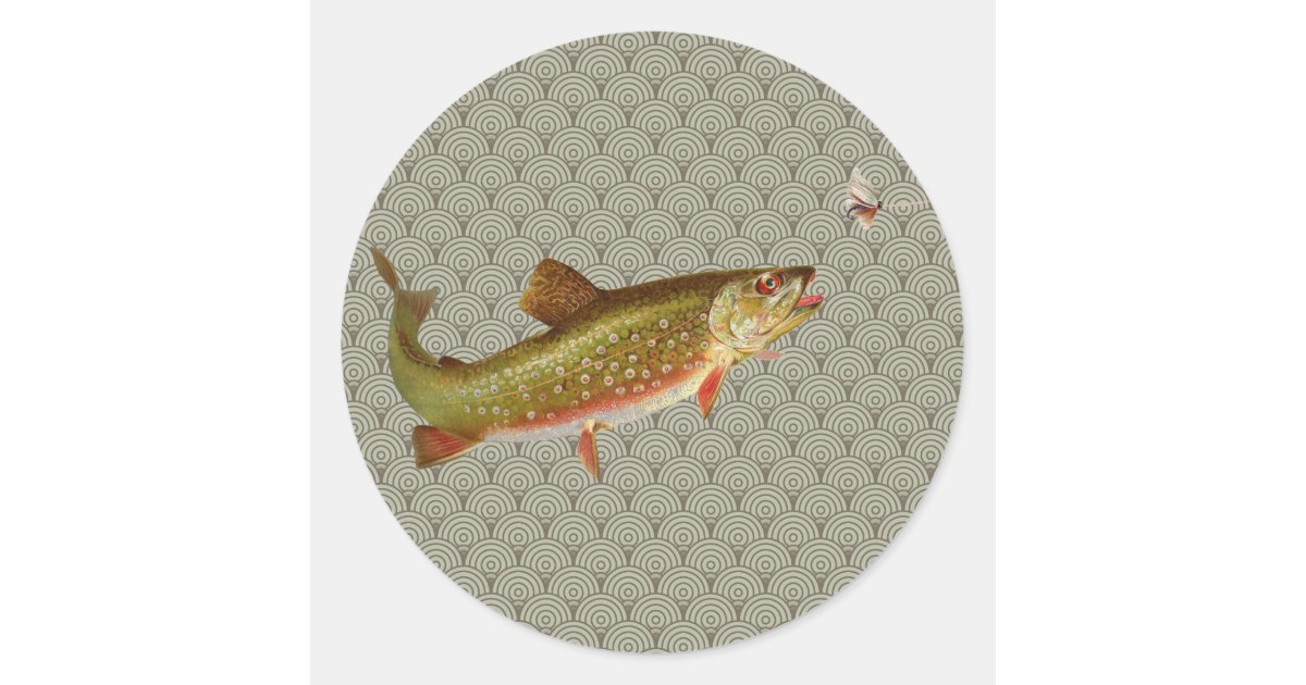 Oval Rainbow Trout Catch and Release Sticker (Fish Lure line Fishing)