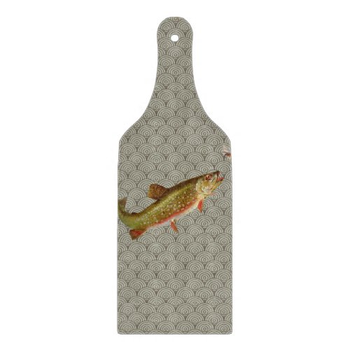 Vintage Rainbow Trout Fly Fishing Cutting Board