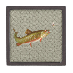 Vintage Rainbow Trout Fly Fishing Gift Box