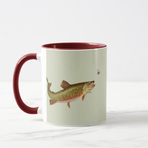 Vintage Rainbow Trout Fly Fishing Mug