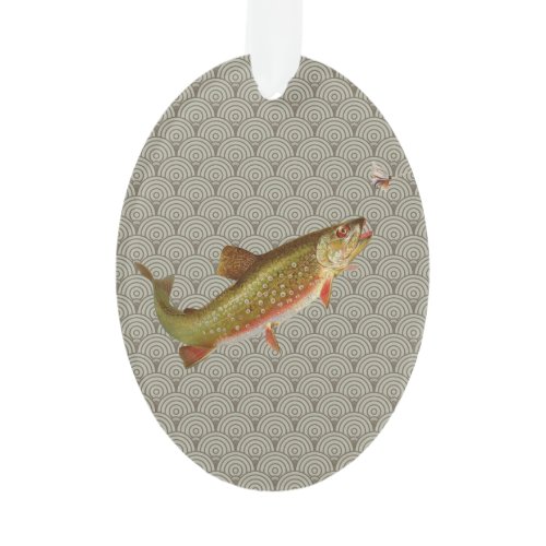 Vintage Rainbow Trout Fly Fishing Ornament