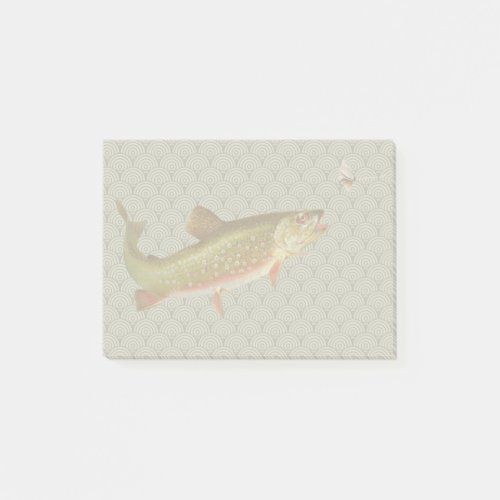 Vintage Rainbow Trout Fly Fishing Post_it Notes