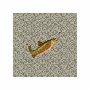 Vintage Rainbow Trout Fly Fishing Statuette