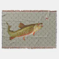Trout Fly Fishing Beach Towel by SFT Design Studio