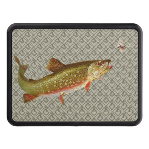 Vintage Rainbow Trout Fly Fishing Tow Hitch Cover