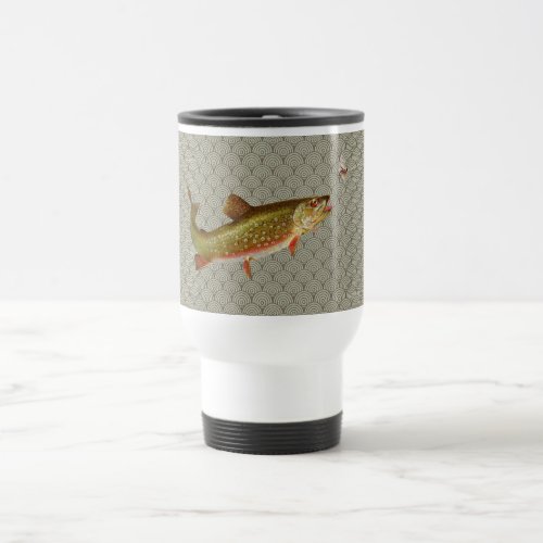 Vintage Rainbow Trout Fly Fishing Travel Mug