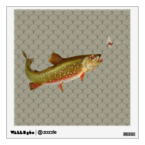 Vintage Rainbow Trout Fly Fishing Wall Sticker