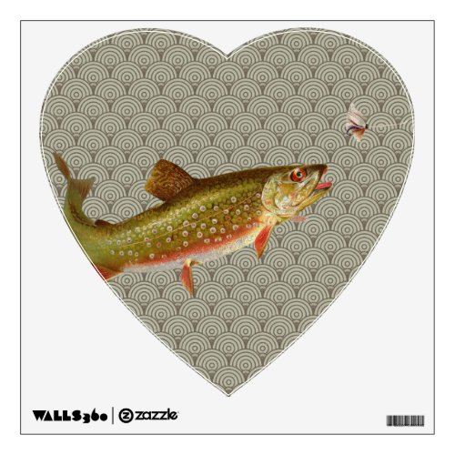 Vintage Rainbow Trout Fly Fishing Wall Sticker