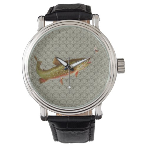 Vintage Rainbow Trout Fly Fishing Watch