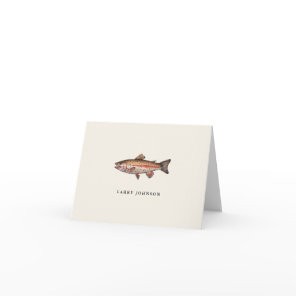 Vintage Rainbow trout Folded  Thank You Card