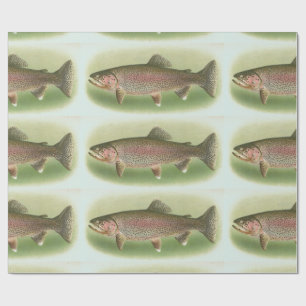 Vintage Rainbow Trout Wrapping Paper