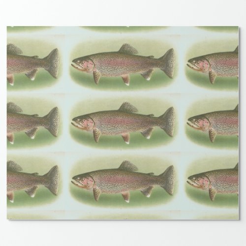 Vintage Rainbow Trout Wrapping Paper