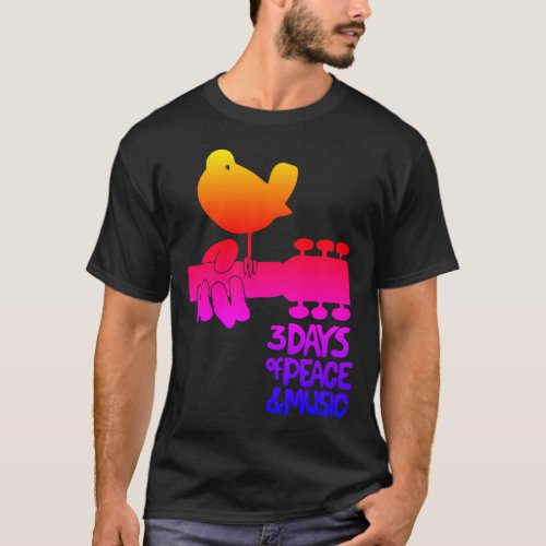 Vintage Rainbow Woodstock Music Fest T_Shirt