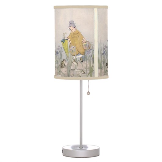 Vintage Rainy Day Frog Table Lamp (Left)