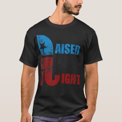 Vintage Raised Right Republican Elephant Pro Trump T_Shirt