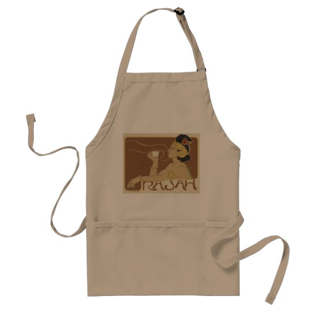 Vintage Rajah Coffee Ad Adult Apron (Front)