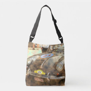Vintage Rally Car Crossbody Bag