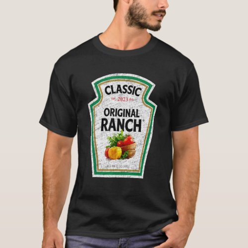 Vintage Ranch Sauce Green Salad Dressing Halloween T_Shirt