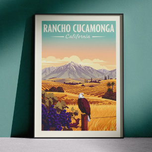Vintage Rancho Cucamonga California Poster