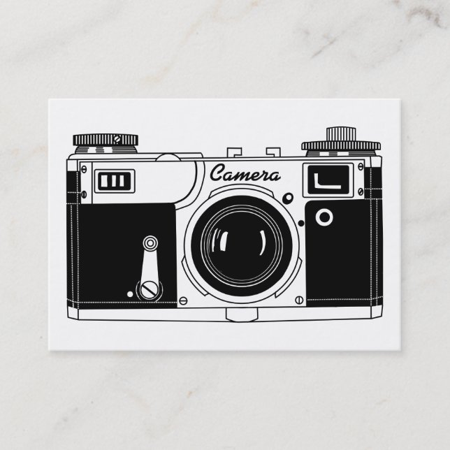 Vintage Rangefinder Camera Business Card (Front)