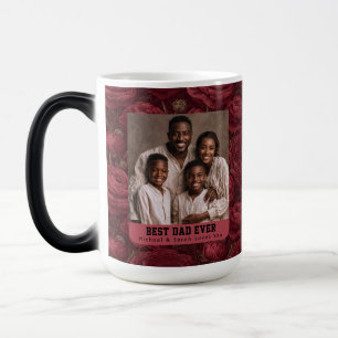 Vintage Ranunculus Flower Happy Dad Birthday Trave Color Morph Mug
