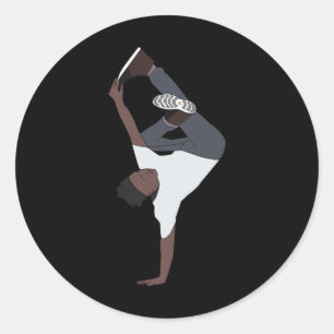 Vintage Rap 80s 90s Hip Hop Lover Urban Dance Danc Classic Round Sticker