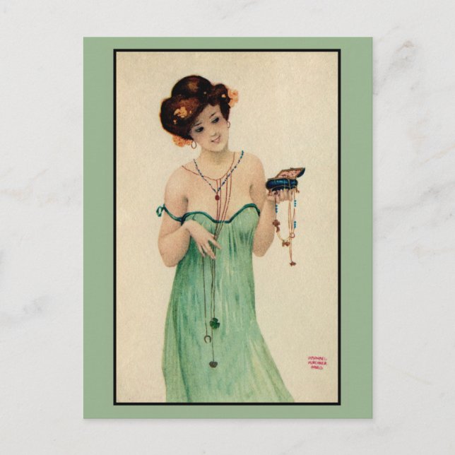 Vintage Raphael Kirchner Paris 1910 ladies fashion Postcard (Front)
