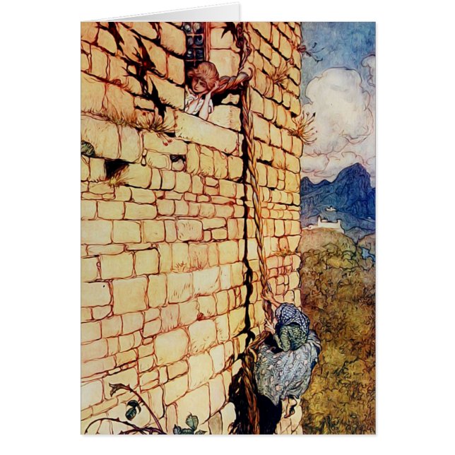 Vintage Rapunzel Fairy Tale Cards (Front)