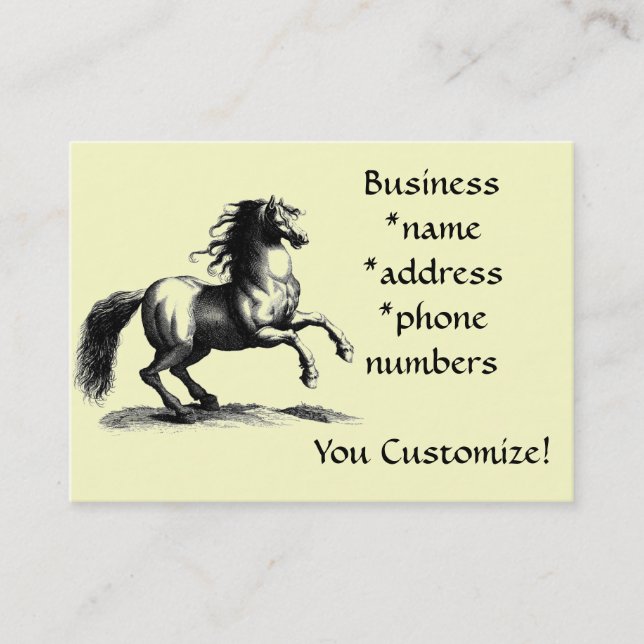 *Vintage Raring Horse* Business Cards (Front)