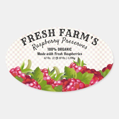 Vintage Raspberry Fruit Canning  Jam Label