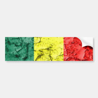 Vintage rasta flag bumper sticker