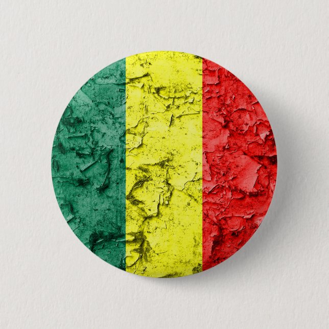 Vintage rasta flag button (Front)