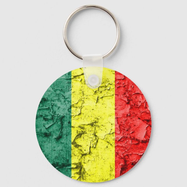 Vintage rasta flag keychain (Front)