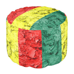 Vintage rasta flag pouf