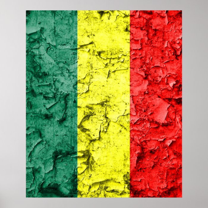 Vintage rasta flag print