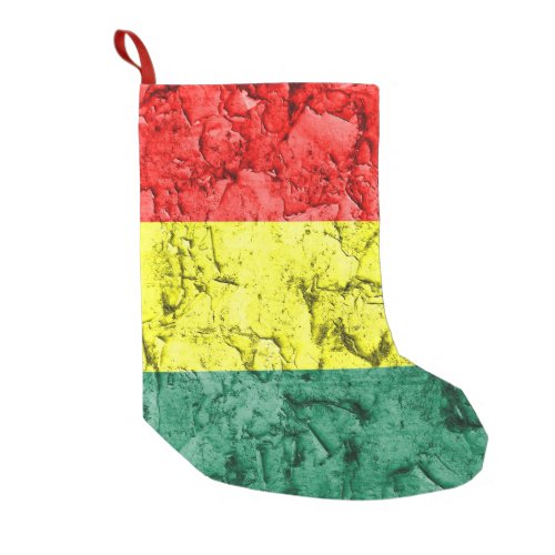 Vintage rasta flag small christmas stocking