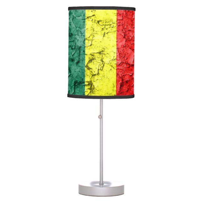 Vintage rasta flag table lamp (Front)