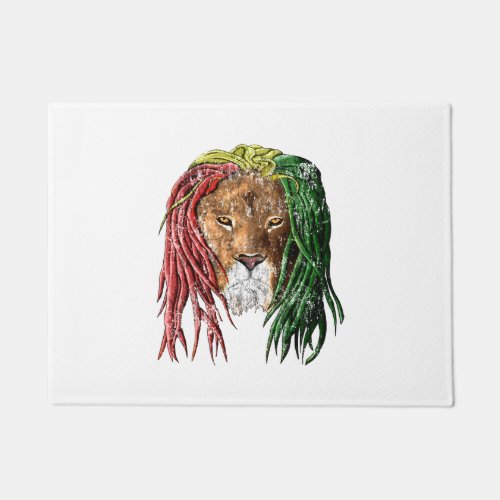 Vintage Rasta Reggae Lion Doormat