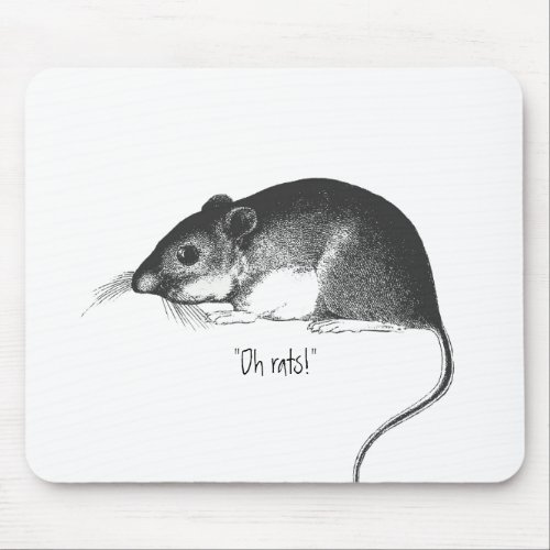 vintage rat mouse retro stylish chic   mouse pad