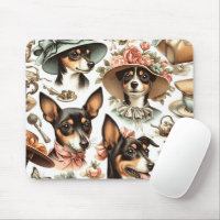 Vintage Rat Terrier Seamless