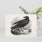Vintage Raven Black Bird Crow Personalized Birds (Standing Front)