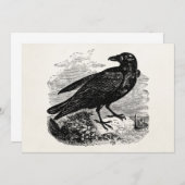 Vintage Raven Black Bird Crow Personalized Birds (Front/Back)