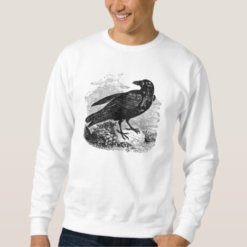 Vintage Raven Black Bird Crow Personalized Birds Sweatshirt