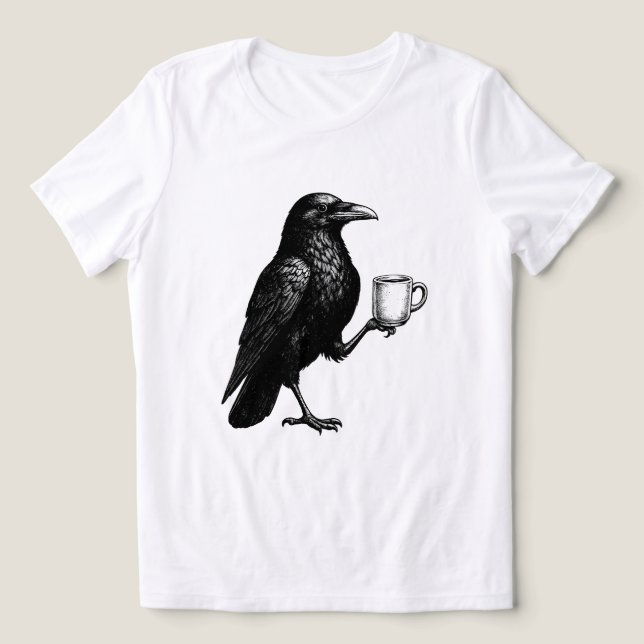Vintage Raven Coffee  Tri-Blend Shirt (Design Front)
