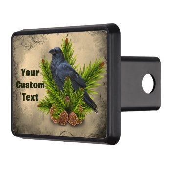 Vintage Raven Custom Text Trailer Hitch Cover by Susang6 at Zazzle