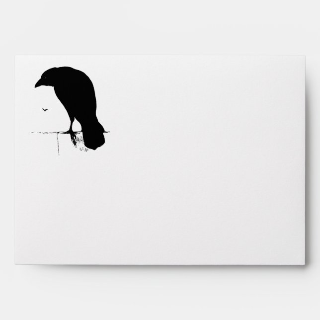 Vintage Raven - Customized Goth Crows Ravens Envelope (Front)