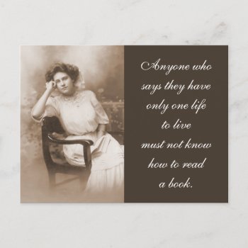 Vintage Reader Photography Postcard by time2see at Zazzle